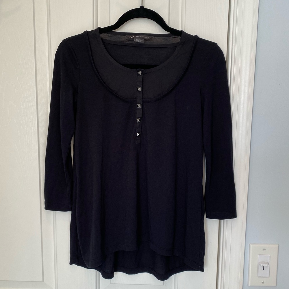 A/X Armani Exchange black blouse. XS